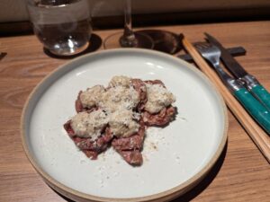 料理屋fan 淡路鶏のハツとマッシュルームのソース 三宮